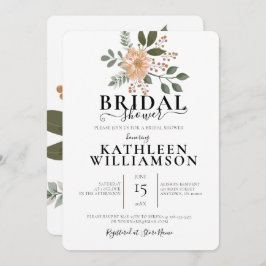 Brautparty der modernen Blume Einladung