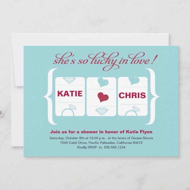 Brautparty der Schlitzmaschine Einladung (Vorderseite)