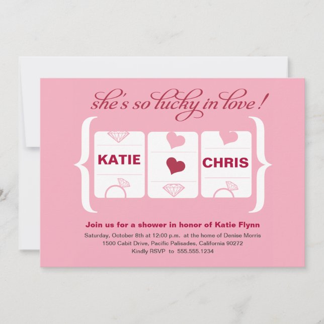 Brautparty der Schlitzmaschine Einladung (Vorderseite)