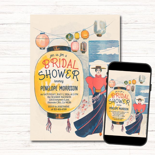 Brautparty der Vintagen Frau und der Weibchen Einladung (Von Creator hochgeladen)