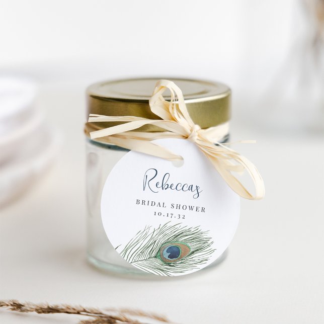 Brautparty der Wasserfarbenfeder Geschenkanhänger (Von Creator hochgeladen)