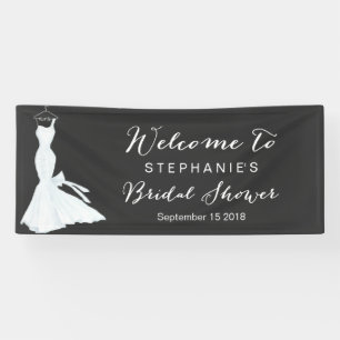 Brautparty der Watercolor-Hochzeits-Kleidertafel- Banner
