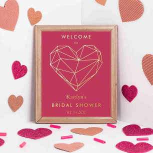 Brautparty des geometrischen Herzens Foliendrucke