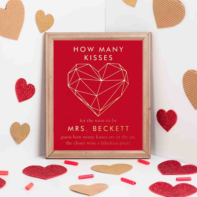 Brautparty des geometrischen Herzens Foliendrucke (Von Creator hochgeladen)