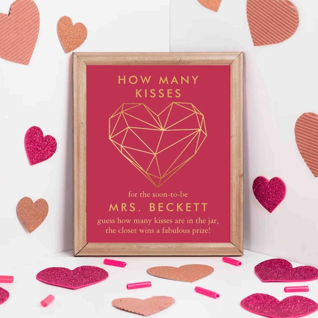 Brautparty des geometrischen Herzens Poster (Von Creator hochgeladen)