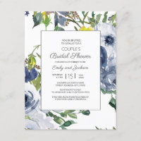 Brautparty des Navy Yellow Floral Couple