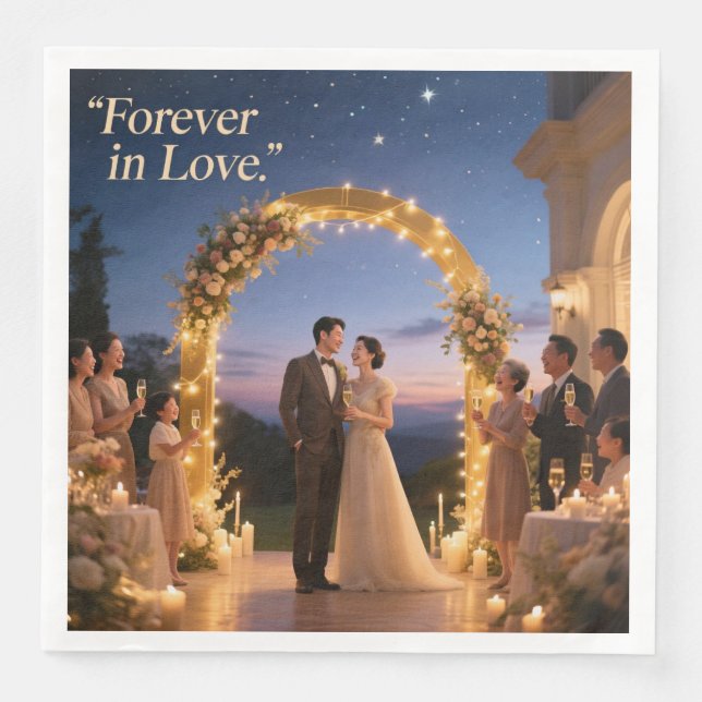 Brautparty Dinner Napkins Serviette (Vorderseite)