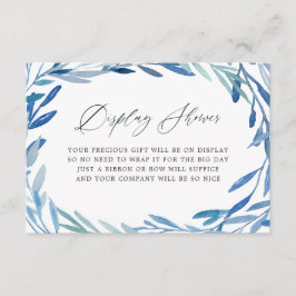 Brautparty-Display-Dusche für Wasserfarben-Navy Begleitkarte