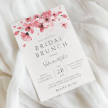 Brautparty Einladung<br><div class="desc">Eine moderne elegante Blumenbrunch-Einladung mit Blüten-Rosa-Kirschblüten und moderner Kalligraphie auf einer handgemachten Papierstruktur.</div>