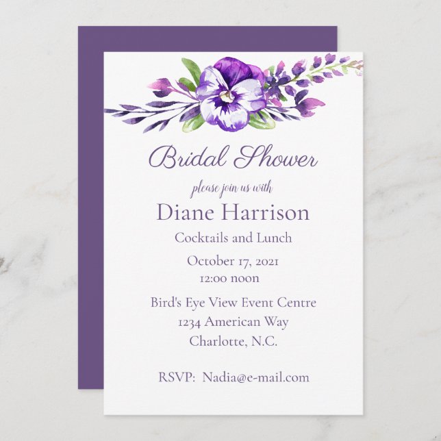 Brautparty Einladung (Vorne/Hinten)