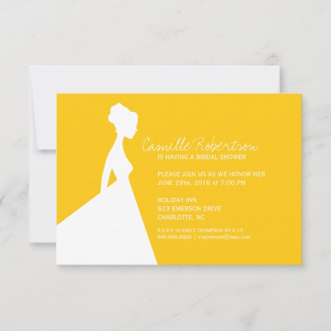 Brautparty Einladung | Bride Dark Gold (Vorderseite)