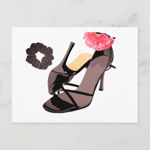 Brautparty-Einladung im Design von High Heel Schuh Postkarte