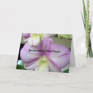 Brautparty Einladung mit Lila und weißen Orchideen