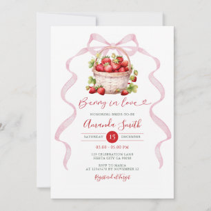 Brautparty-Einladung Pink Berry in Love Einladung