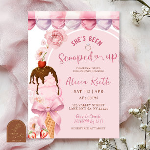 Brautparty-Einladung Pink Sweet Ice Cream Einladung