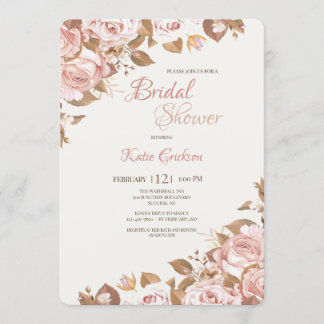 Brautparty-Einladung Rose Splendor Einladung