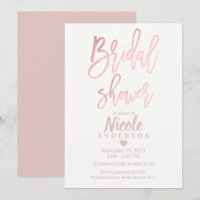 BRAUTPARTY Elegante Rose Golden Foil Modernes Skri