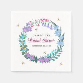 Brautparty Elegante Wildblumen Florenz Serviette