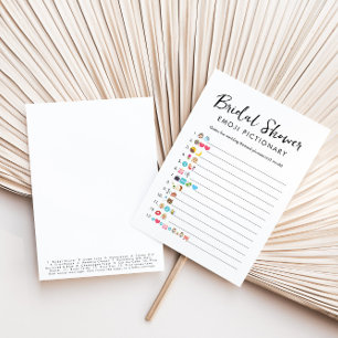 Brautparty Emoji Pictionary Game Card Einladung