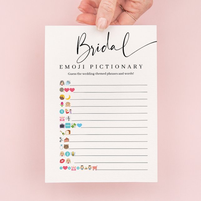 Brautparty Emoji Pictionary Game Card Einladung (Von Creator hochgeladen)
