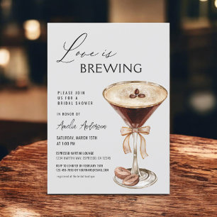 Brautparty Espresso Martini Liebe Braut Einladung