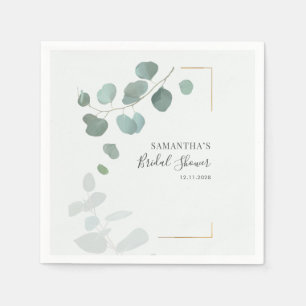Brautparty Eukalyptus Botanisches geometrisches Pa Serviette