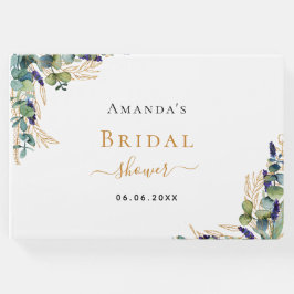 Brautparty Eukalyptus Grünlavender Gästebuch