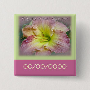 Brautparty Extravagant Rosa Taglilie Blossom Button