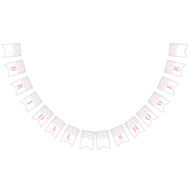 Brautparty-Fahnen-Rosa-SilberConfetti Wimpelkette (Alle)