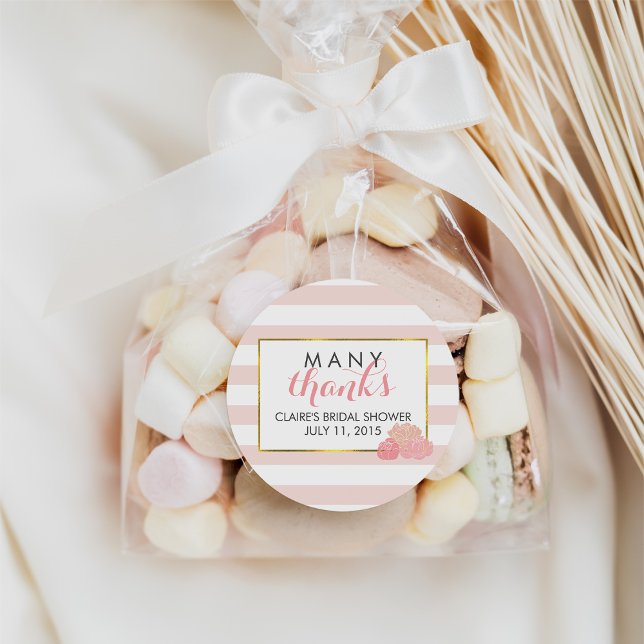 Brautparty Fevor Stickers | Rosa Streifen und Peon (Von Creator hochgeladen)