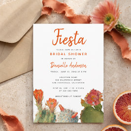 Brautparty Fiesta Cactus Blume Wasserfarbe Einladung