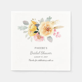 Brautparty Floral Modernes Botanisches Mittelgebir Serviette