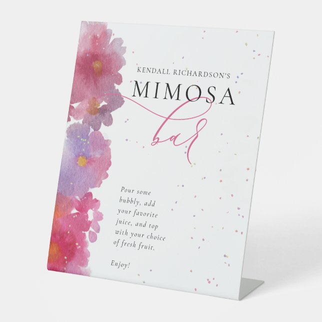 Brautparty Floral Sockelschild (Vorderseite)