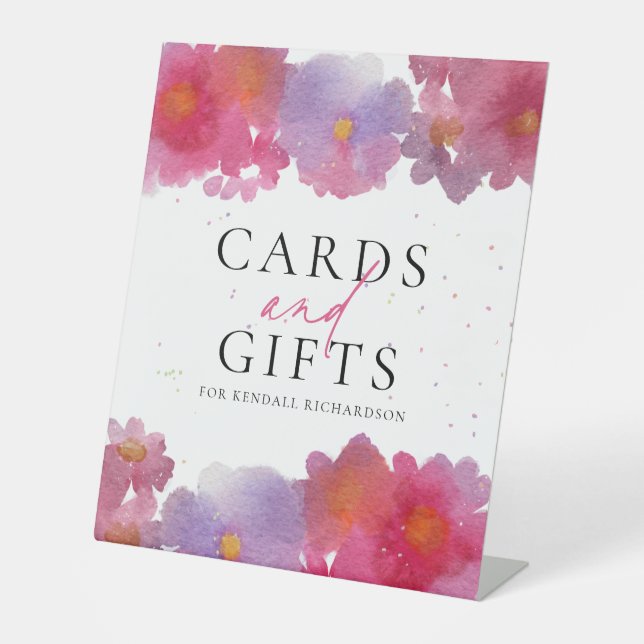 Brautparty Floral Sockelschild (Vorderseite)