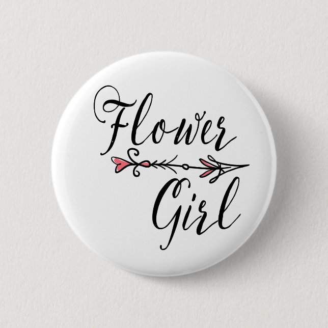 Brautparty Flower Girl Bride Tribe Arrow Button (Vorderseite)