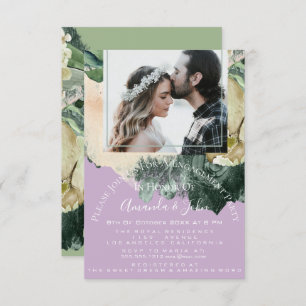 Brautparty-Foto der engagierten Partei Lila Einladung