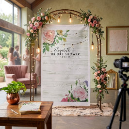 Brautparty Foto Hintergrund Blume Holzleuchten Stoff