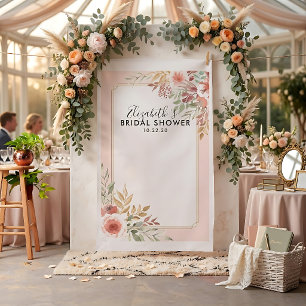 Brautparty-Foto-Hintergrund Moderne Elegante Blume Stoff