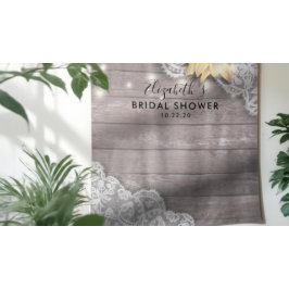 Brautparty Foto Hintergrund Spitze Sonnenblumen Ho Wandteppich