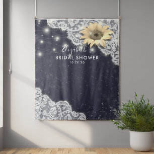 Brautparty Foto Hintergrund Spitze Sonnenblumenleu Wandteppich