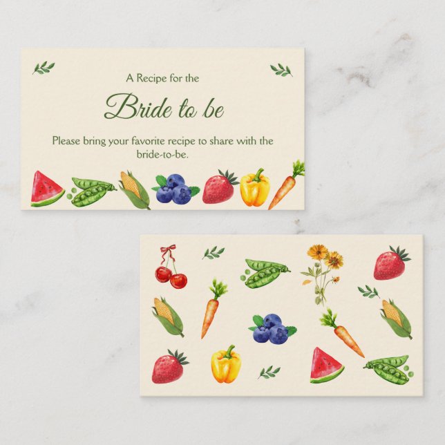 Brautparty frisch begleitkarte (Vorne/Hinten)