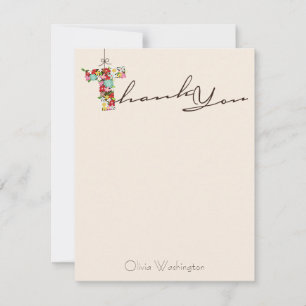 Brautparty-Frühlings-Blumen danken Ihnen zu Mitteilungskarte