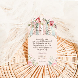 Brautparty für Aquarellblumen Vielen Dank Tag Geschenkanhänger