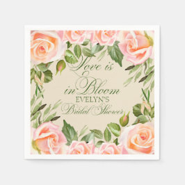 Brautparty für Aquarellfarben Serviette