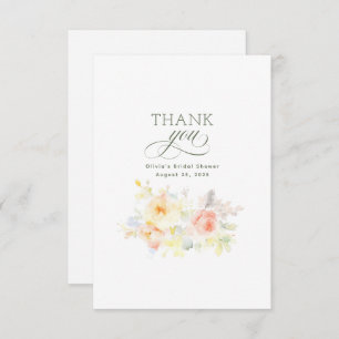 Brautparty für Aquarellfarben Vielen Dank Dankeskarte