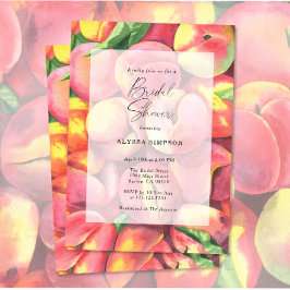 Brautparty für Aquarellpfirsiche Einladung