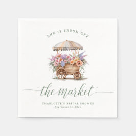 Brautparty für Blumen auf dem Markt Serviette