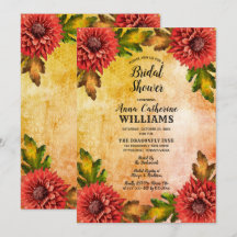 Brautparty für Blumenflora im Herbst