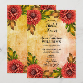 Brautparty für Blumenflora im Herbst Einladung