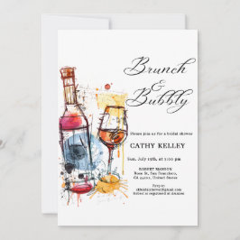 Brautparty für Brunch und Bubbly Champagner Einladung